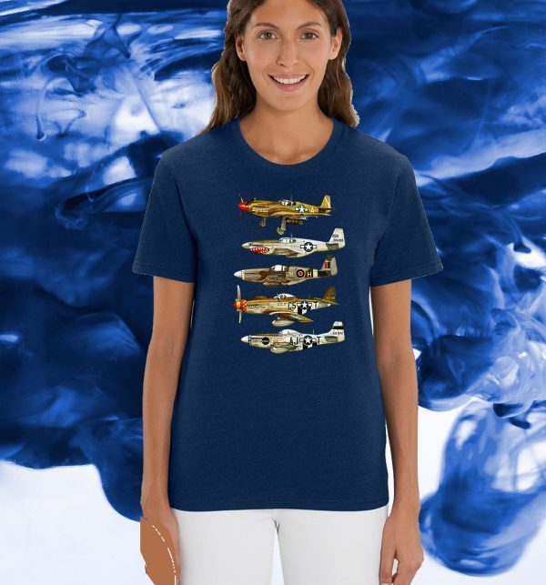 North American P-51 Mustang WW2 Fighter Tee Shirts