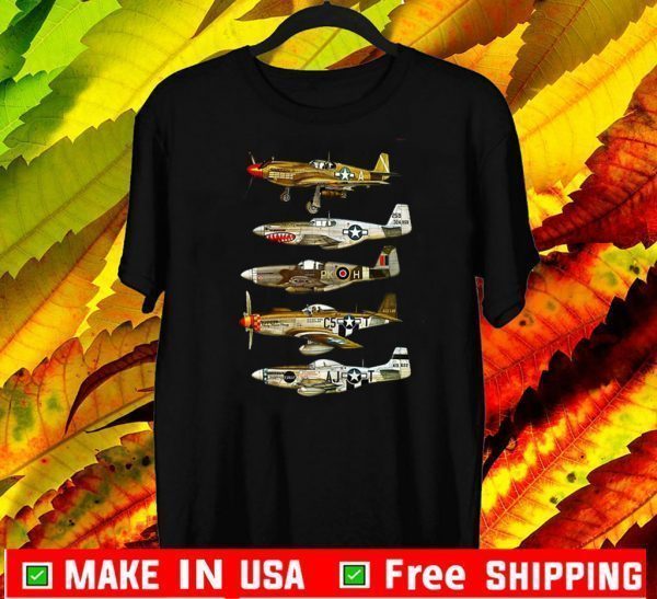 North American P-51 Mustang WW2 Fighter Tee Shirts