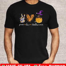 Peace Love Dachshund Witch Halloween 2020 T-shirt