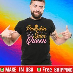 Pumpkin Spice Queen Halloween Fitted Scoop Tee Shirts