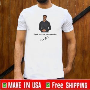 Rip Chadwick Boseman Black Panther Thank You For The Memories Signature Shirts
