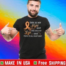 This Is My Fight Shirt Take Back My Life Shirt Prove I’m All Right Tee Shirts