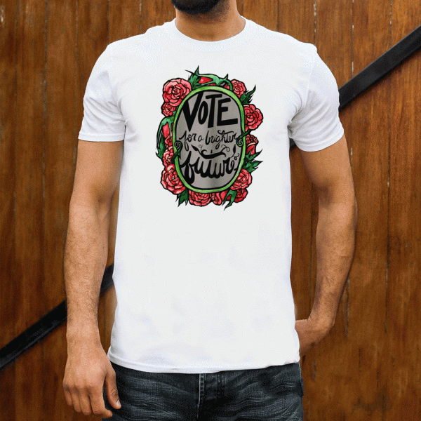 VOTE for a Brighter Future Flower T-Shirt