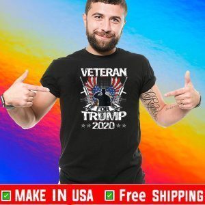 Veterans For Trump 2020 Gifts Military Republican Supporters US Flag T-Shirt