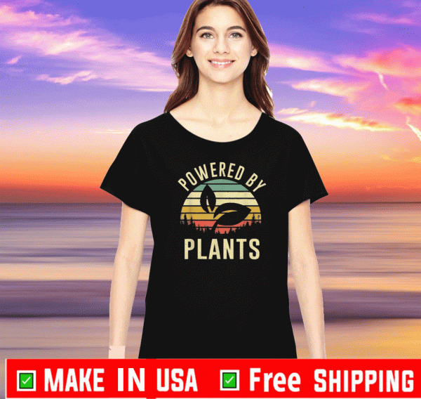 Vintage Powered By Plants Vegan Vegetarian 2020 T-Shirt