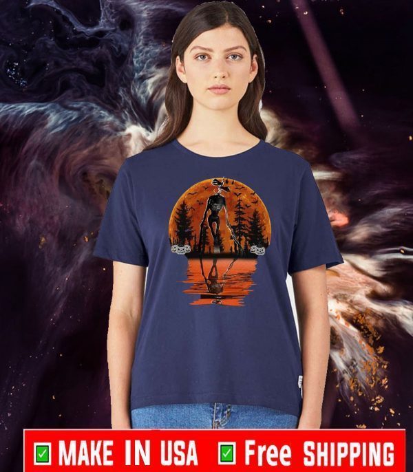 Vintage Sunset Siren Head Horror Scary Shirt