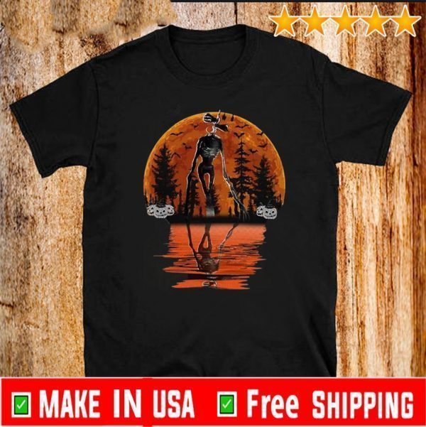 Vintage Sunset Siren Head Horror Scary Shirt