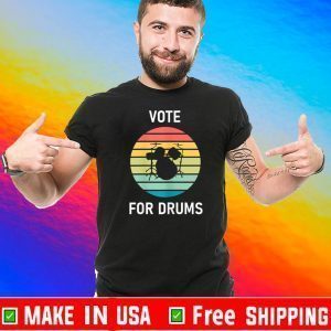 Vote for drums funny music gift election Vintage 2020 T-Shirt