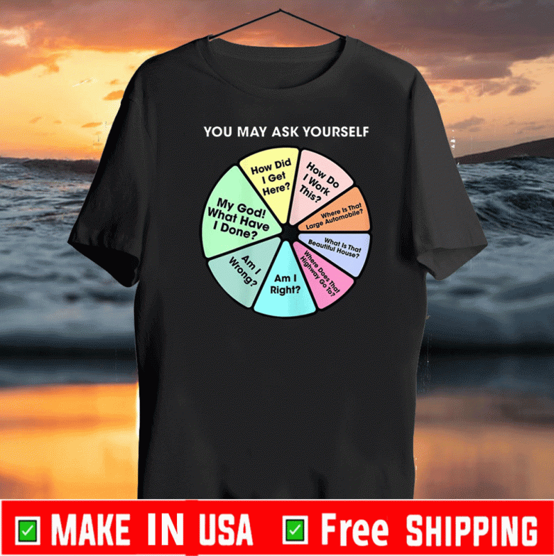 You May Ask Yourself - 80's Music Retro Lyrics Pie Chart 2020 T-Shirt