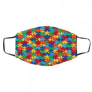 Autism Awareness puzzle piece drawing Face Mask