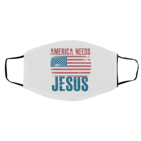 America Needs Jesus Flag US Face Mask