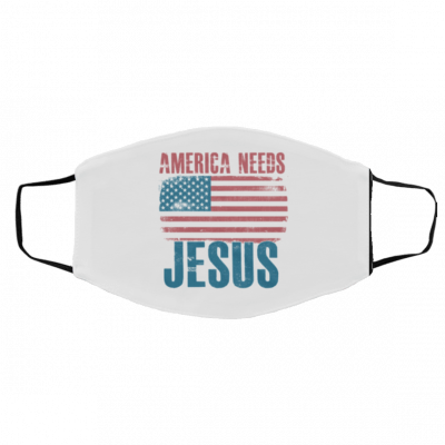 America Needs Jesus Flag US Face Mask