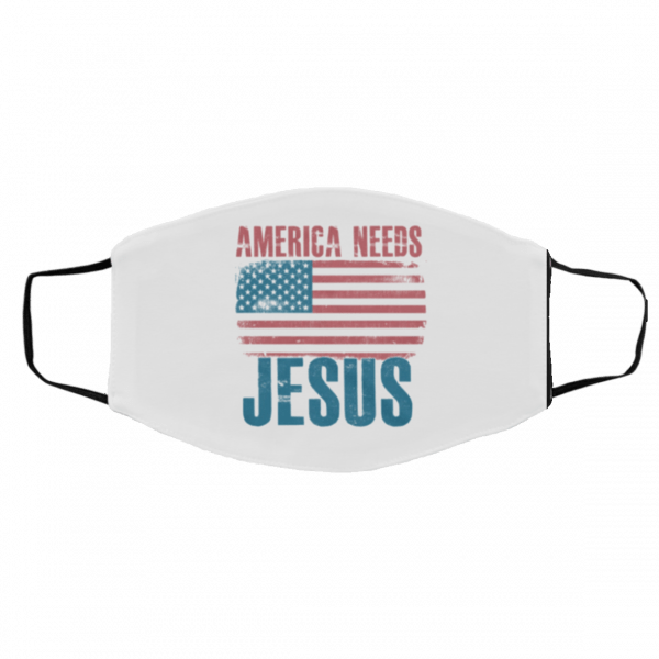 America Needs Jesus Flag US Face Mask