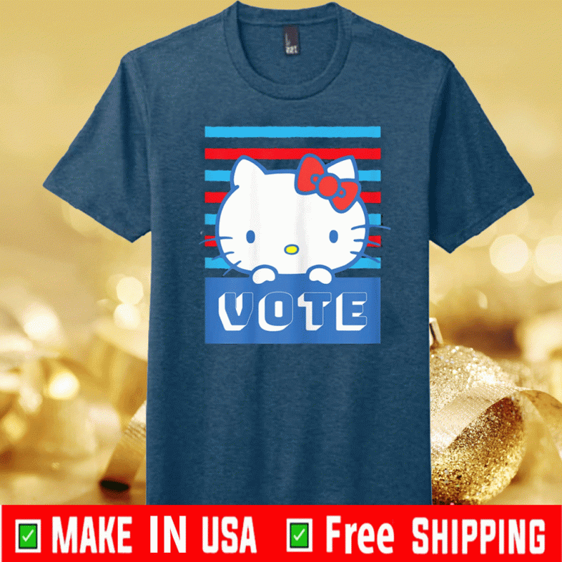 Hello Kitty Vote Stripes Unisex Tee Shirts