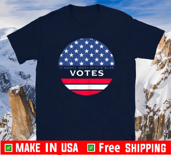 This Monster Votes US FLag T-Shirt