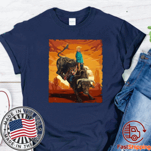 Trump Rodeo Bull Rider American Flag Unisex T-Shirt