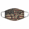 Tr-um-p La-w a-nd Or-der Gu-n Fl-ag US Face Mask