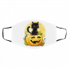 Hall-owe-en C-at Pu-mp-kin Cu-te Face Mask