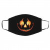 Pu-mp-kin Scar-y Sm-iling Halloween Face Mask