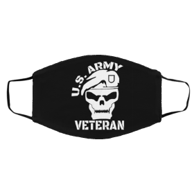 U-S A-rm-y St-ron-g V-et-er-an Sk-u-ll Face Mask
