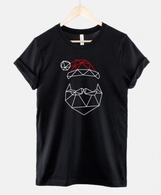 Geometric Santa Father Christmas T-Shirt