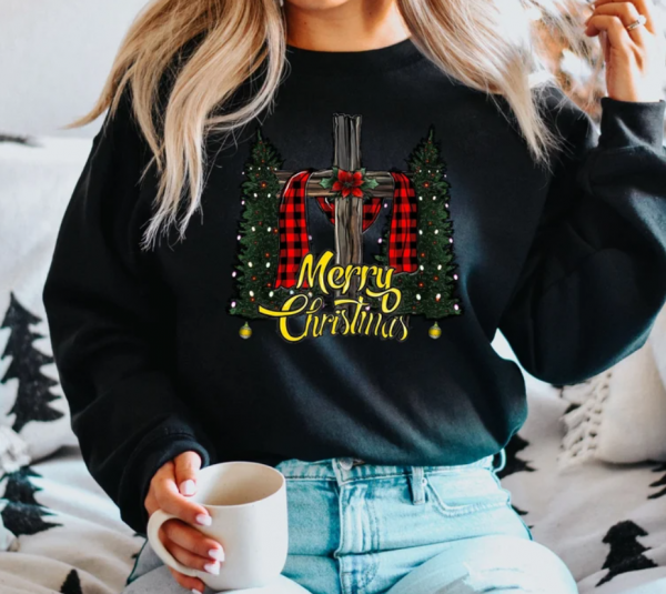 Merry Christmas Sweatshirt,Jesus Cross Shirt,Faith In Jesus Christmas Shirt,Religious Group Shirt,Shirt Gift
