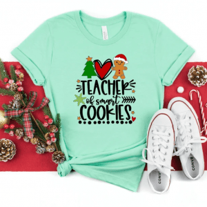 Christmas Teacher Shirt, Teacher of the smartest Cookies shirt, Cute Funny Christmas school Shirt, Christmas New Year Shirt, school spirit