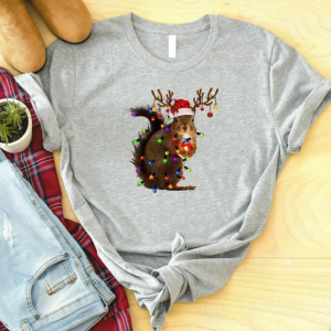 Christmas Squirrel Lights Shirt, Christmas Shirt, Funny Christmas Shirt, Christmas Gift Shirt, Christmas Gift For Her