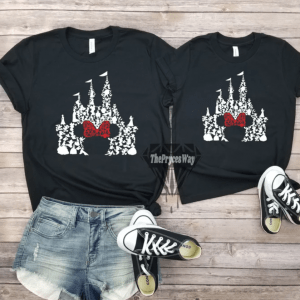 Minnie Mouse Castle Mommy and Me Shirt,Disney Christmas Shirt,Minnie Mouse Shirt,Matching Disney,Disney Castle Shirt,Disney Characters Shirt
