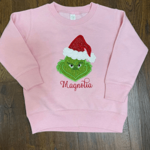 Girls Christmas sweatshirt, thief of christmas sweatshirt, grinch sweatshirt, toddler christmas sweatshirt