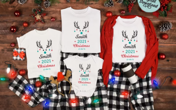 Editable family Christmas, Christmas Reindeer shirts Svg design,2021 Christmas, Personalized Family Christmas shirts Svg, Cute Christmas Svg