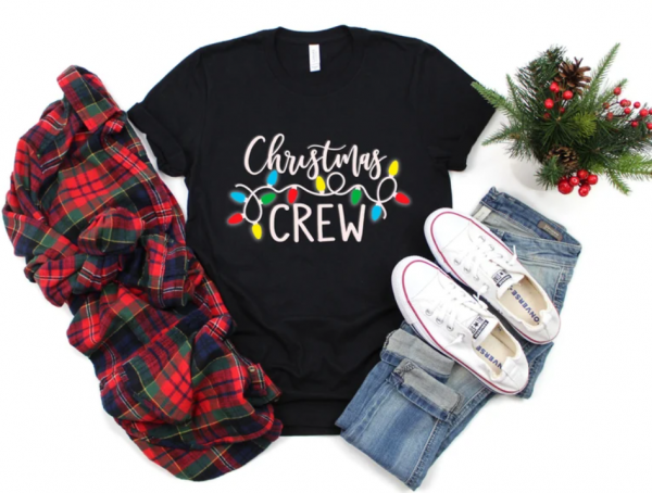 Christmas Crew Shirt, Merry Christmas Shirt, Christmas Teacher Shirt, Matching Christmas Shirts, Family Christmas Shirts, Christmas lights