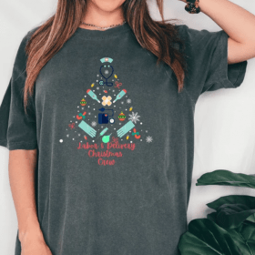Labor and Delivery Christmas Crew Shirt, Gift for L&D, Medical Christmas Shirt, Matching Department Shirt, Cute Nurse Tshirt, Comfort Colors