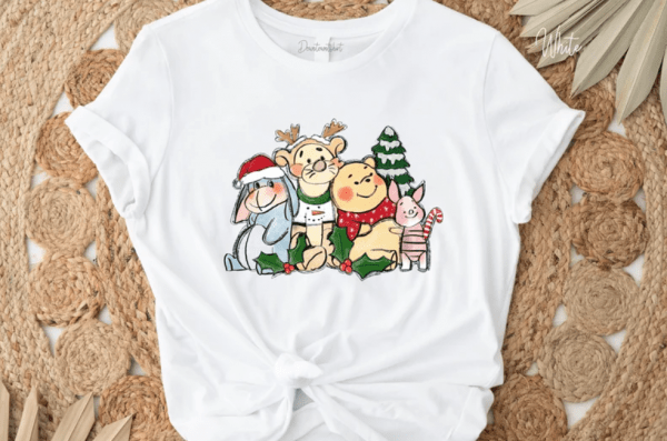Winnie the Pooh Christmas Sweatshirt, Disney Christmas Sweatshirt, Merry Christmas Sweatshirt, Pooh Christmas Shirt, Christmas Tree Shirt