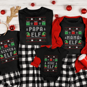 Elf Family Christmas Shirt, Fun Family Christmas Pajamas, Christmas Elf Family Shirt, Matching Family Shirts, Family Christmas Ugly Shirts