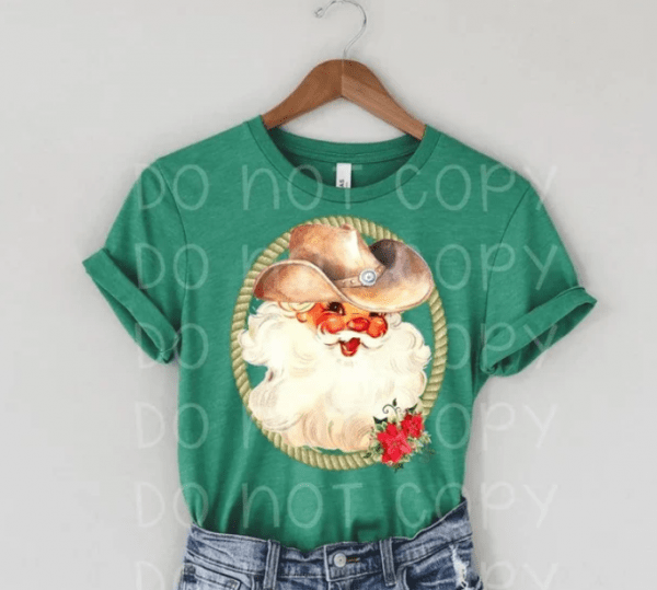 Cowboy Santa Shirts, Cowboy Santa Tee, Cowboy Santa, Western Christmas Shirts, Western Christmas Tees, Cowboy Christmas Shirt, Country Santa