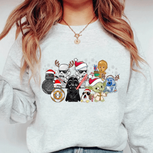 Friends Star Wars Christmas Sweatshirt, Star Wars Characters Christmas Shirt, Funny Star Wars Gift, Yoda Christmas, Darth Vader Christmas