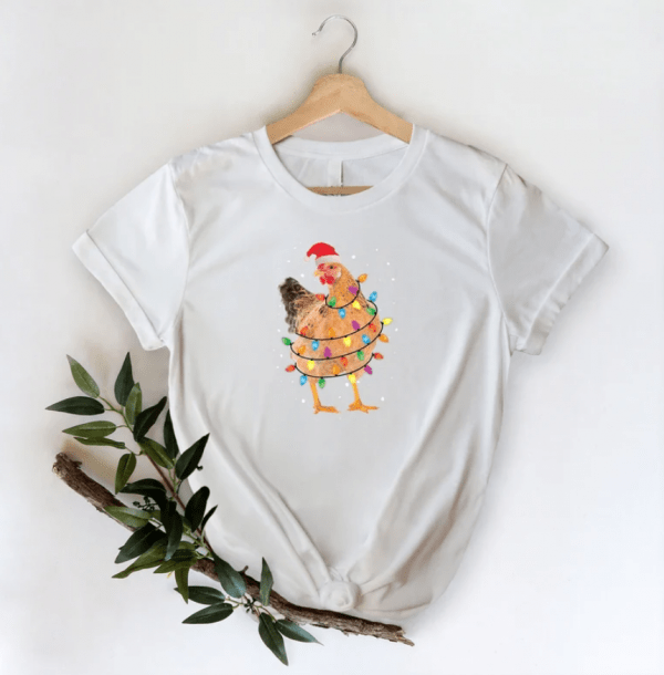 Christmas Chicken Lights Shirt, Christmas Shirt, Funny Christmas Shirt, Christmas Gift Shirt, Christmas Gift For Her