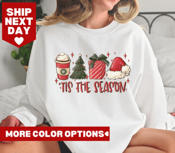 Tis The Season Christmas Shirt, Cute Christmas Shirt, Christmas Sweatshirt, Retro Christmas Shirts, Christmas Shirt, Christmas Coffee Shirt