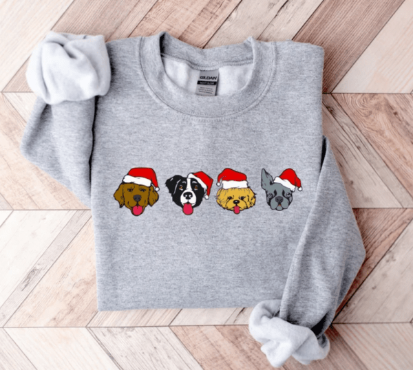 Christmas Dogs Sweatshirt, Dog Mom Shirt, Christmas Dogs Sweatshirt, Dogs Sweatshirt, Puppies Shirt, Christmas Sweatshirt, Christmas Shirt