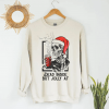 Dead Inside But Jolly Af Christmas Shirt,Funny Skeleton Christmas Shirt