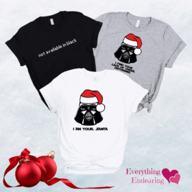 Darth Christmas Shirt , Xmas Shirt, Family Christmas Shirts, Family Outfit, Coordinating Xmas, Christmas Pajamas Tee