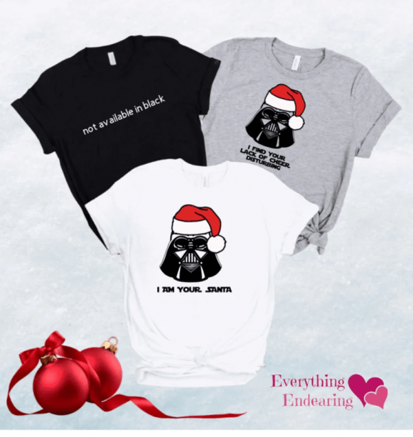 Darth Christmas Shirt , Xmas Shirt, Family Christmas Shirts, Family Outfit, Coordinating Xmas, Christmas Pajamas Tee