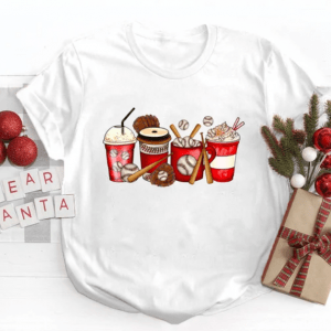 Baseball Player Christmas Shirt, Christmas Baseball Coffee Drink, Baseball Player Holiday Season T Shirt, Baseball Lovers Christmas Gift