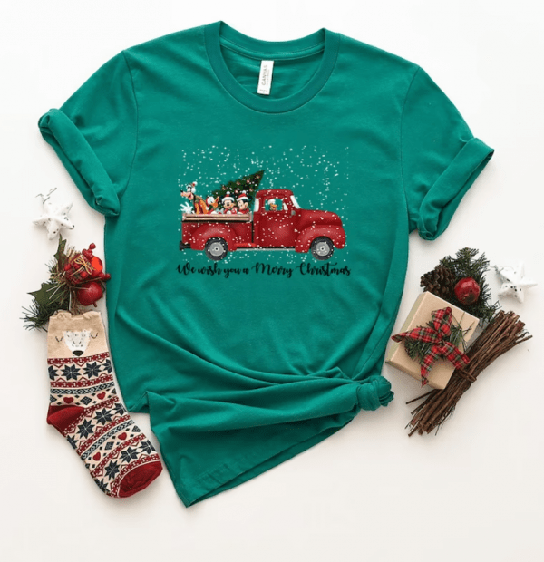 Disney Christmas Truck, Mickey And Friends Christmas Shirt, Mickey Mouse Christmas Shirt, Merry Christmas Shirt, Goofy Pluto Minnie Shirt