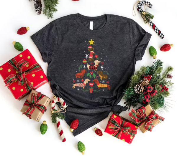 Dachshund Christmas Tree Shirt, Dachshund Christmas Shirt, Dachshund Lover Shirt, Dog Lover Xmas Shirt