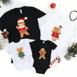 Christmas Gingerbread Family Shirt, Santa Gingerbread Shirt, Mama Gingerbread Shirt, Christmas Gift, Couple Christmas Shirt, Gift for Kids