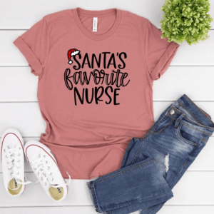 Santa Favorite Nurse Shirt, Women Christmas Shirt, Christmas Nurse Hoodie, Winter Tee, New Year Clothing, Christmas Nurse Shirt, Nurse Gift