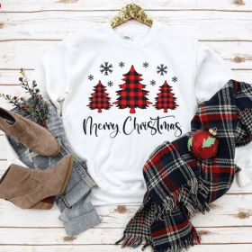 Farmhouse Christmas SVG | Rustic Christmas SVG | Buffalo Plaid SVG | Merry Christmas Svg | Christmas Shirt Svg | Svg Files for Cricut