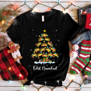 Tacos Christmas Tree Shirt, Feliz Navidad Shirt, Merry Taco Christmas Shirt, CLatina Christmas, Mexican Christmas Party Gift